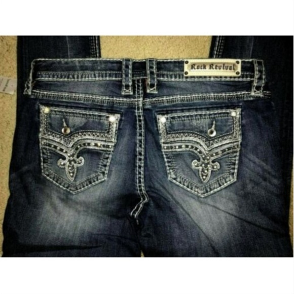 NEW! WOMEN'S ROCK REVIVAL SKINNY JEANS SIZE 31 - Picture 4 of 5